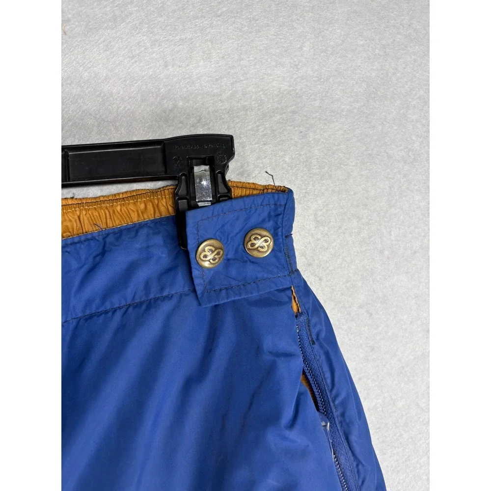 Vintage Eddie bauer Royal Blue Ski Snow Pants goose‎ down Full Zip Legs 90's